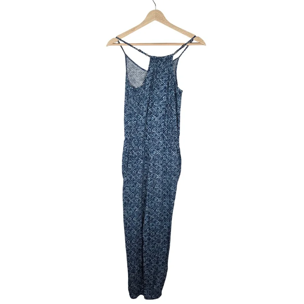 Polo Ralph Lauren Girls Romper Jumpsuit M 8-10 Blue Printed Cotton One Piece